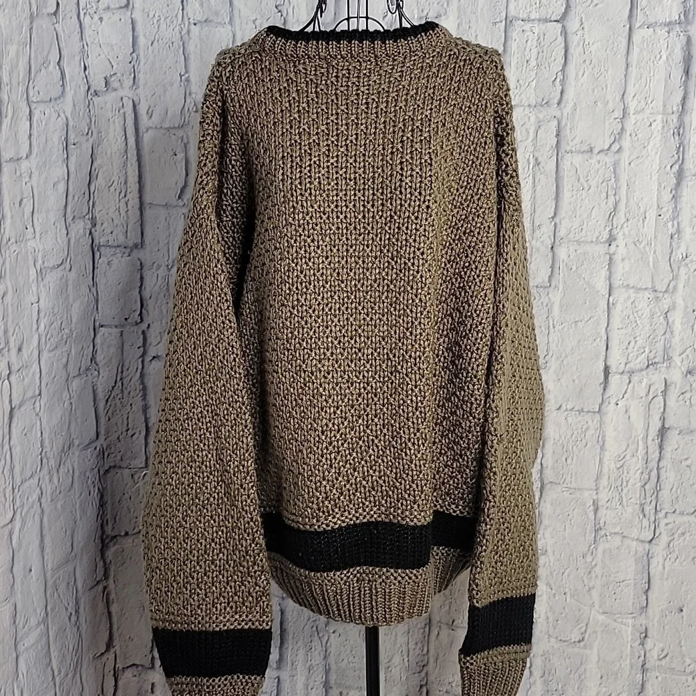 STREET‎ SCENES Multicolored Crochet Heavyweight Men's Sweater Large